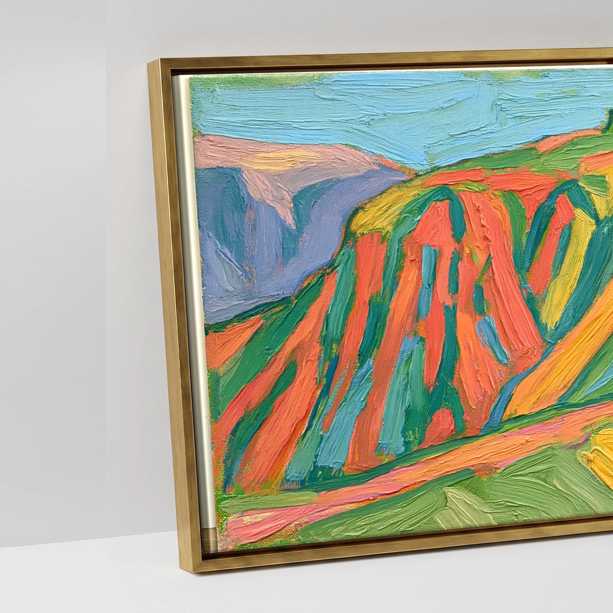 Vivid Striding Edge Helvellyn - artwork detail in an antique gold float frame