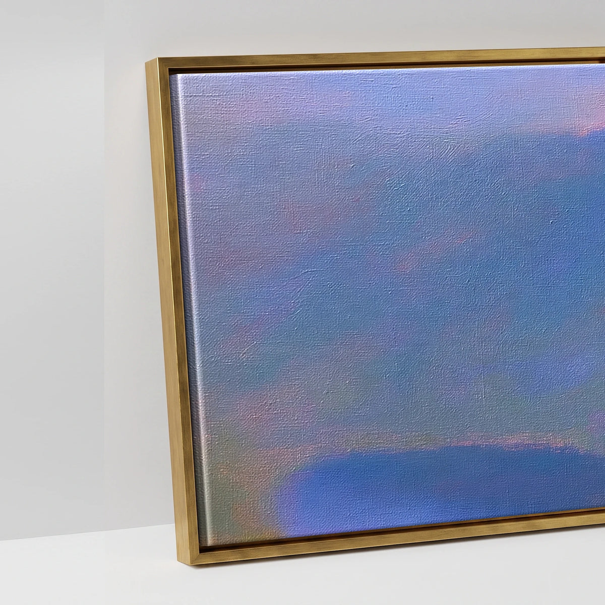 Striding Edge in Pink Twilight - artwork detail in an antique gold float frame