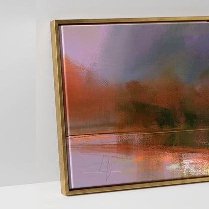 Fleetwith Pike in Warm Light - artwork detail in an antique gold float frame
