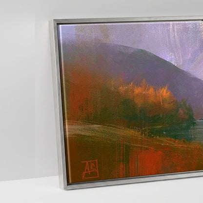 Autumn Colours at Blea Tarn - artwork detail in an antique silver float frame
