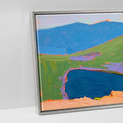 Vivid Striding Edge to Helvellyn - artwork detail in an antique silver float frame