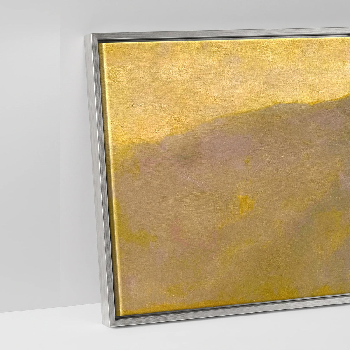 Striding Edge Walker in Golden Light - artwork detail in an antique silver float frame