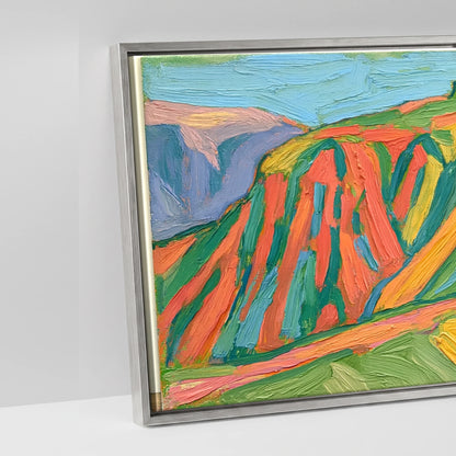 Vivid Striding Edge Helvellyn - artwork detail in an antique silver float frame