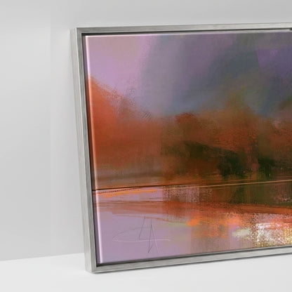 Fleetwith Pike in Warm Light - artwork detail in an antique silver float frame