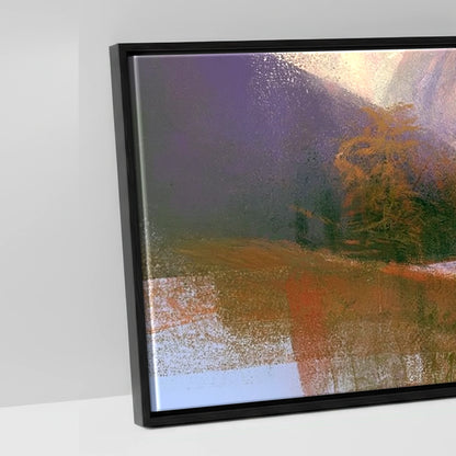 Autumn Light on Blea Tarn - artwork detail in a black float frame