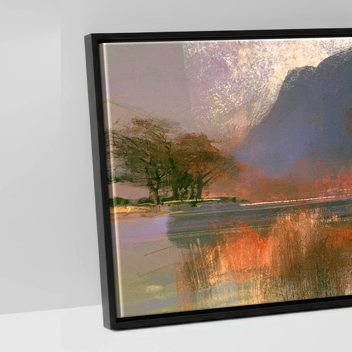 Violet Fells Above Buttermere - artwork detail in a black float frame