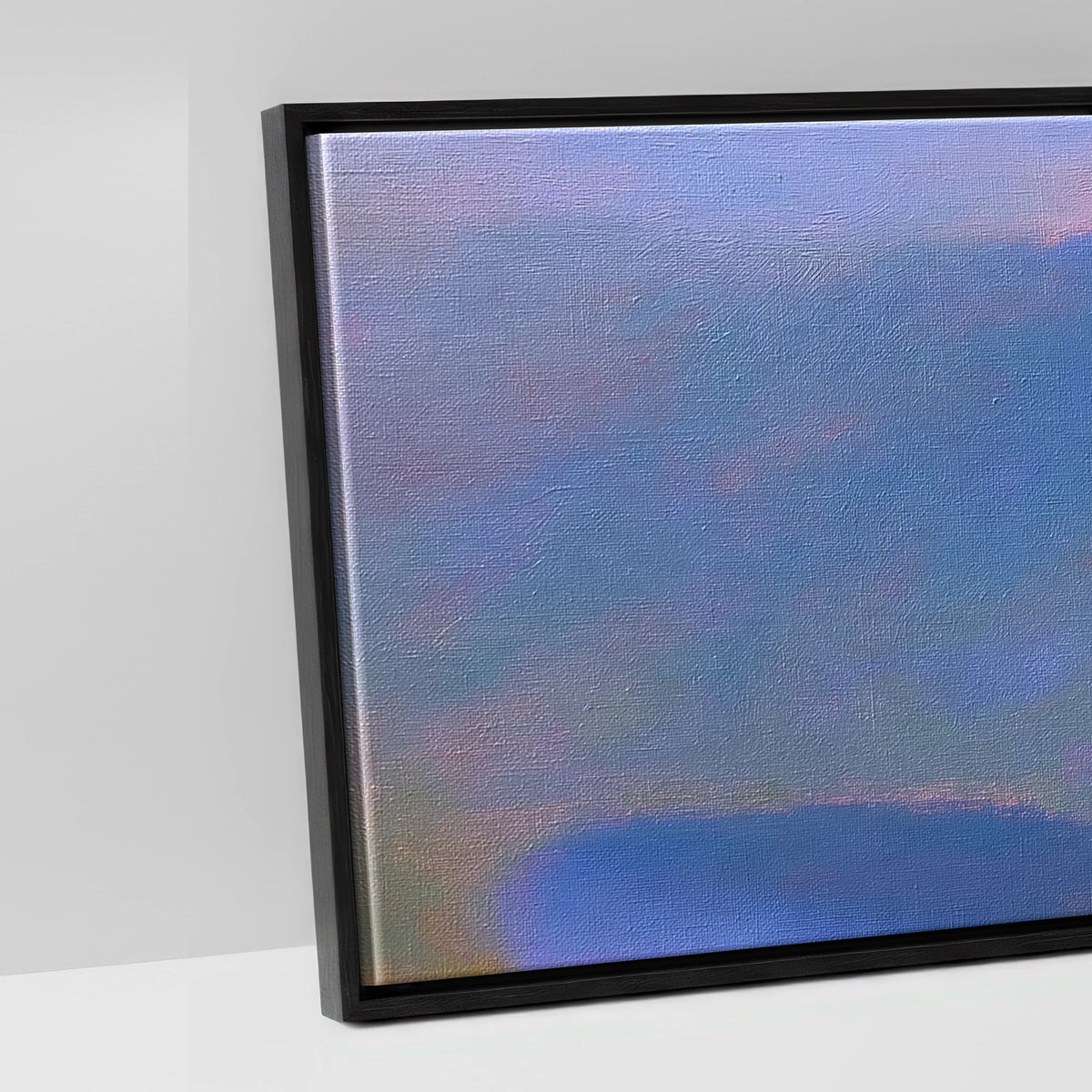 Striding Edge in Pink Twilight - artwork detail in a black float frame