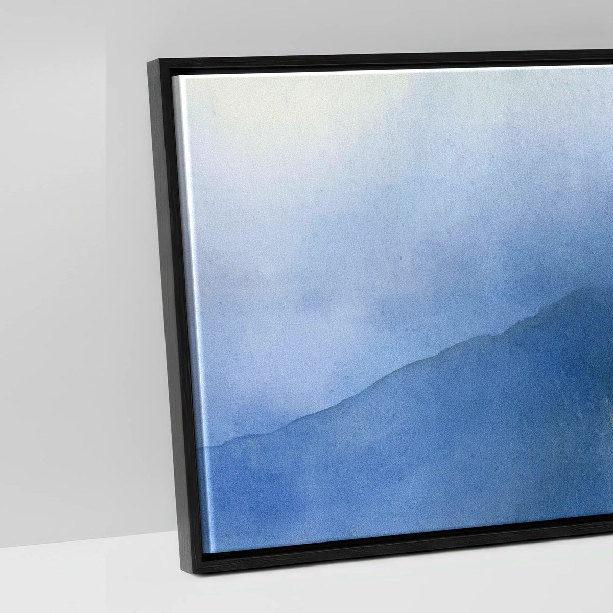 Striding Edge Helvellyn in Indigo Light - artwork detail in a black float frame