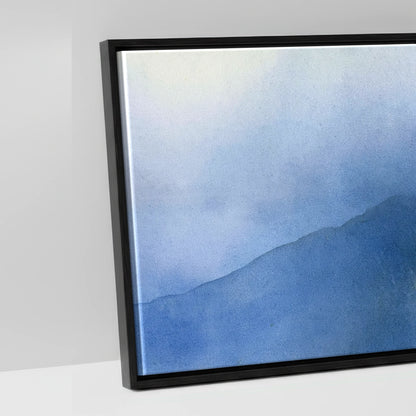 Striding Edge Helvellyn in Indigo Light - artwork detail in a black float frame