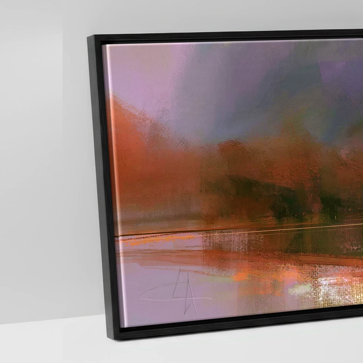 Fleetwith Pike in Warm Light - artwork detail in a black float frame