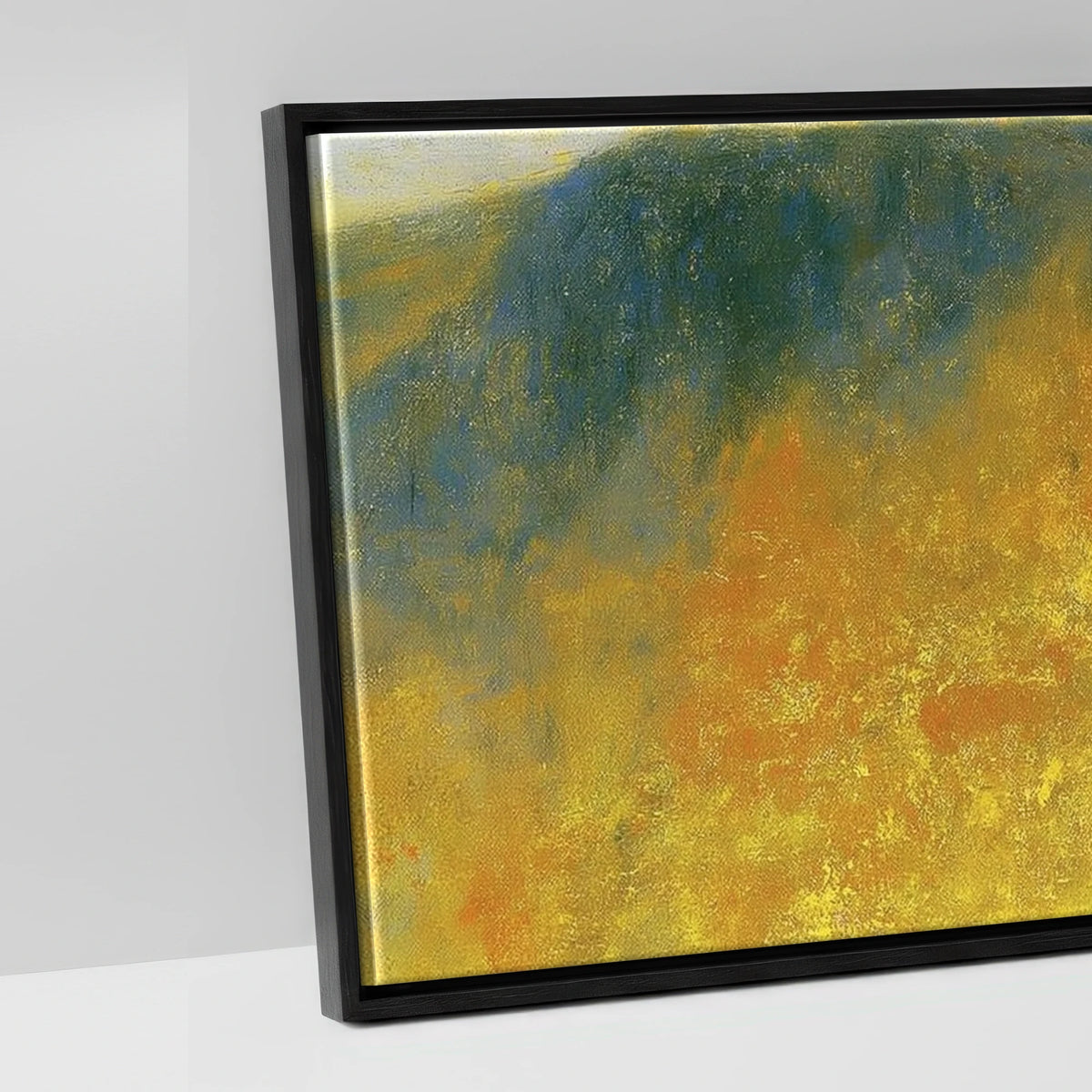 Golden Ridge Walk on Striding Edge - artwork detail in a black float frame