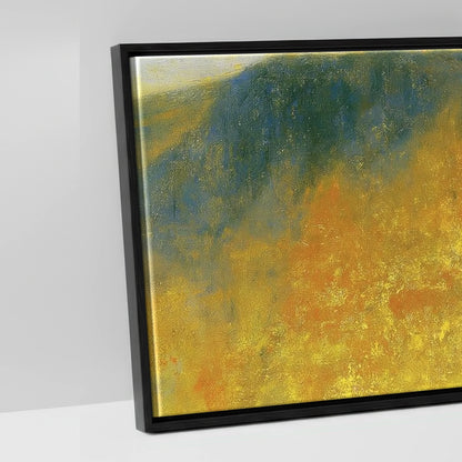 Golden Ridge Walk on Striding Edge - artwork detail in a black float frame
