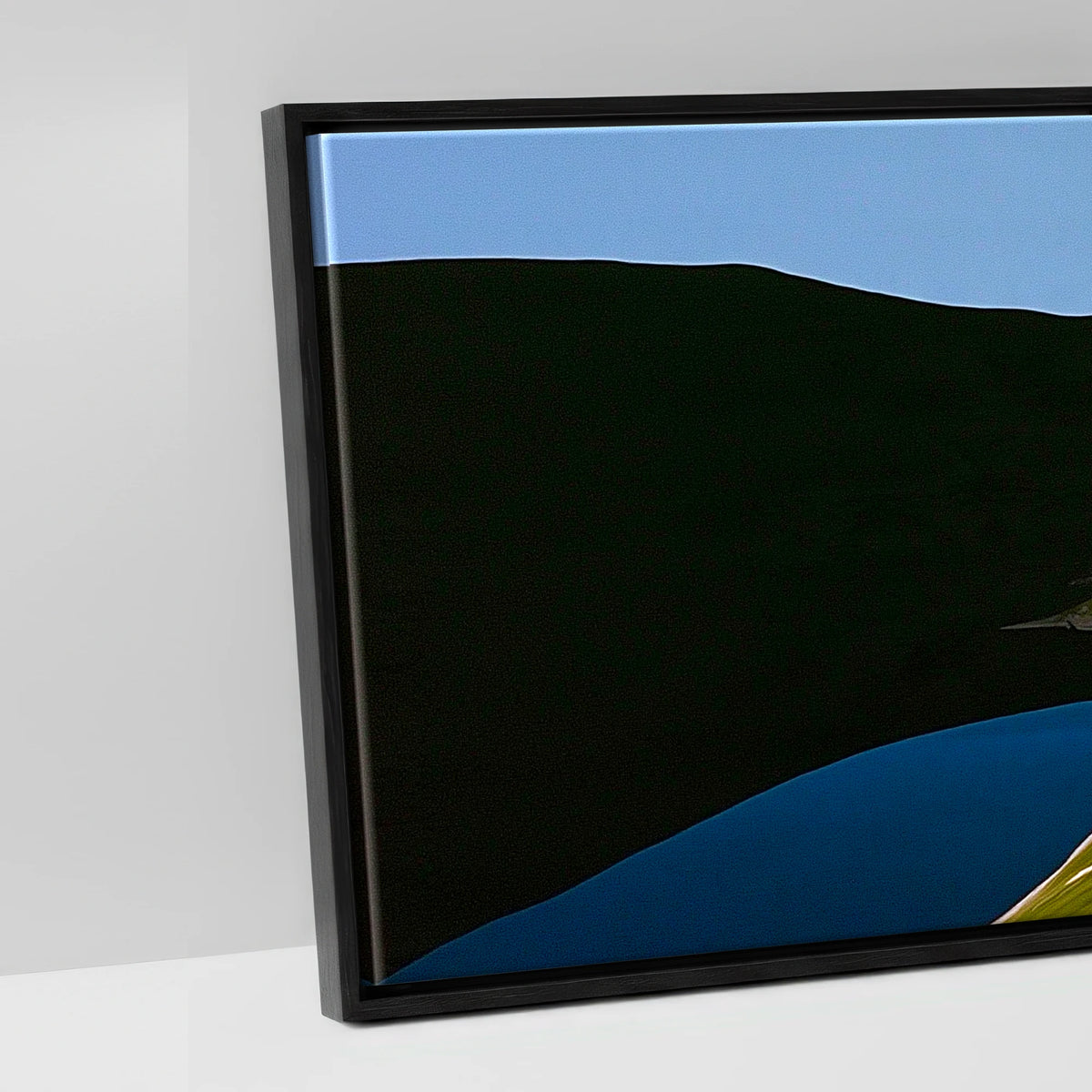 Dramatic Shadows on Striding Edge Helvellyn - artwork detail in a black float frame