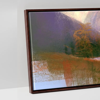 Autumn Light on Blea Tarn - artwork detail in a brown float frame