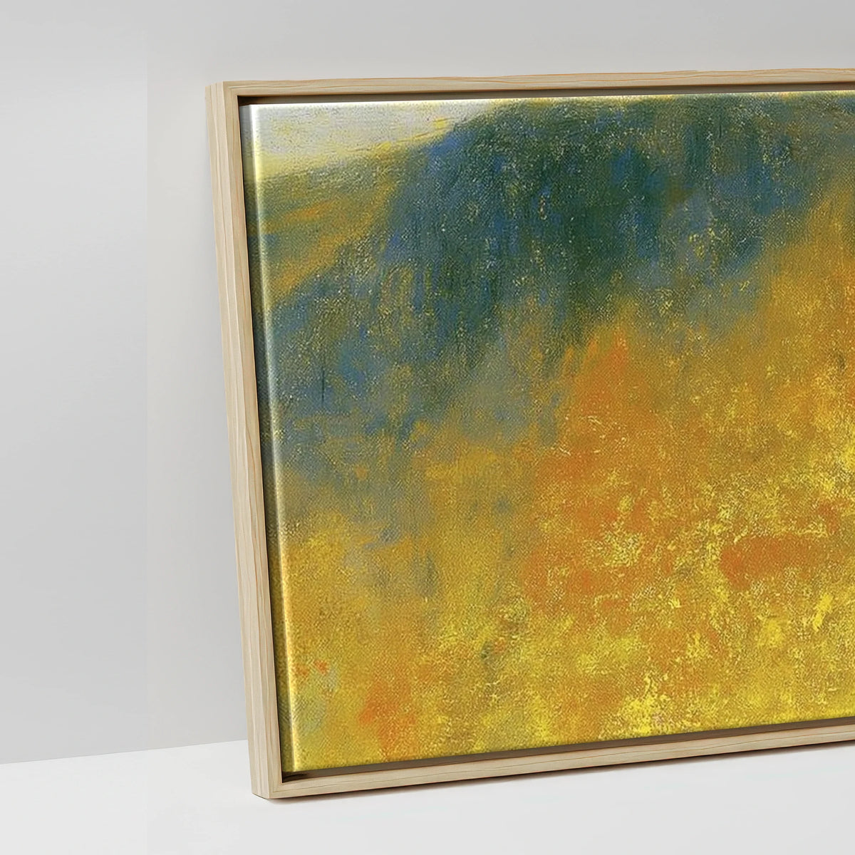 Golden Ridge Walk on Striding Edge - artwork detail in a natural float frame
