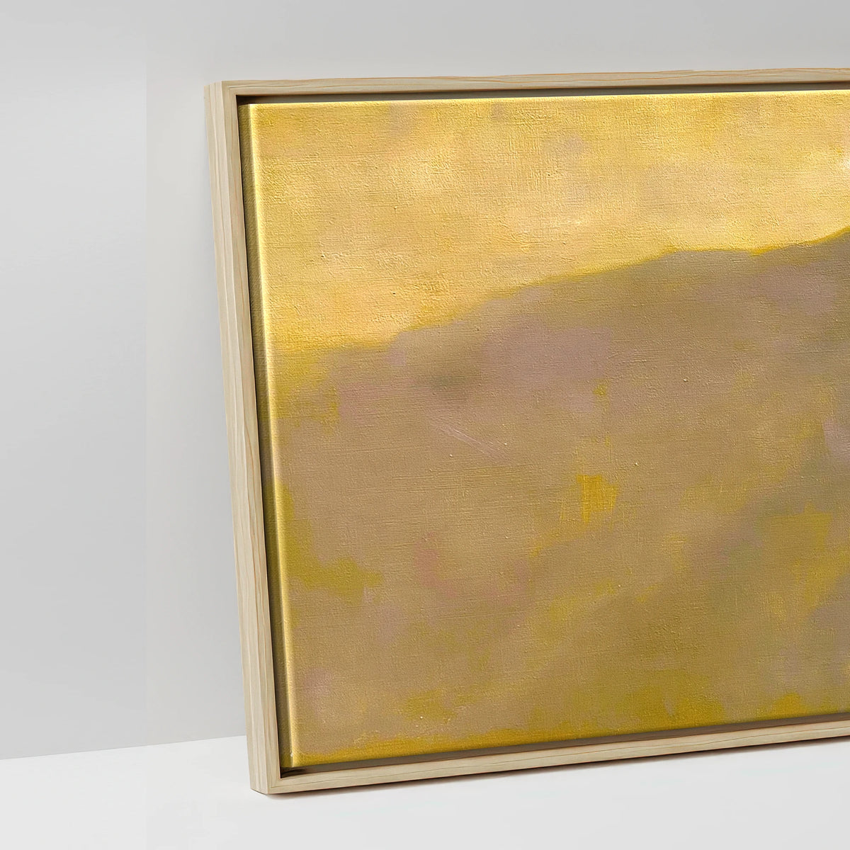 Striding Edge Walker in Golden Light - artwork detail in a natural float frame