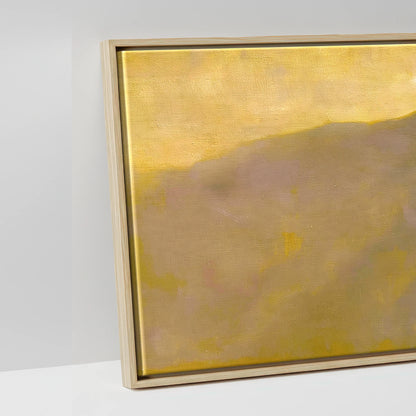 Striding Edge Walker in Golden Light - artwork detail in a natural float frame