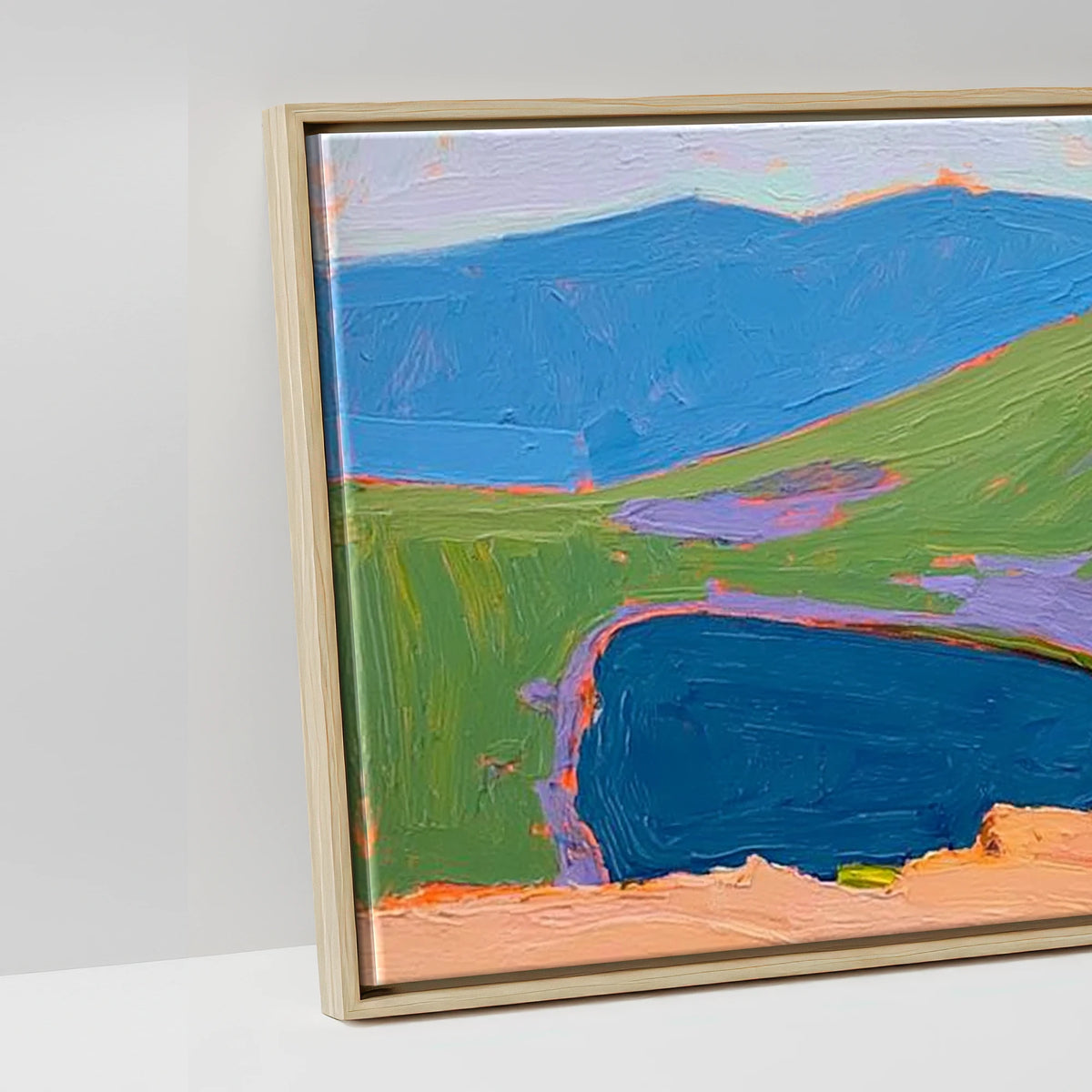 Vivid Striding Edge to Helvellyn - artwork detail in a natural float frame