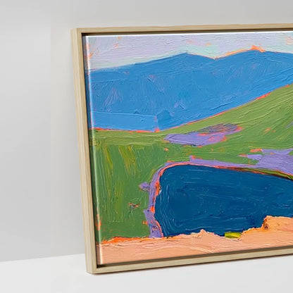 Vivid Striding Edge to Helvellyn - artwork detail in a natural float frame