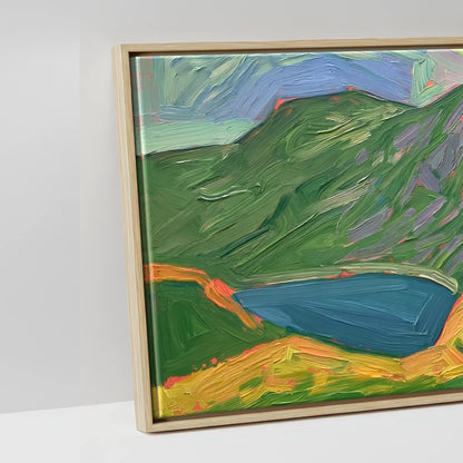 Vivid Striding Edge and Helvellyn - artwork detail in a natural float frame