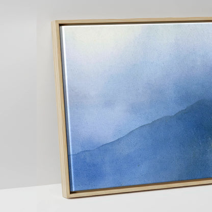 Striding Edge Helvellyn in Indigo Light - artwork detail in a natural float frame