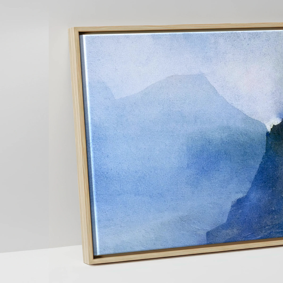 Striding Edge Helvellyn in Blue Mist - artwork detail in a natural float frame