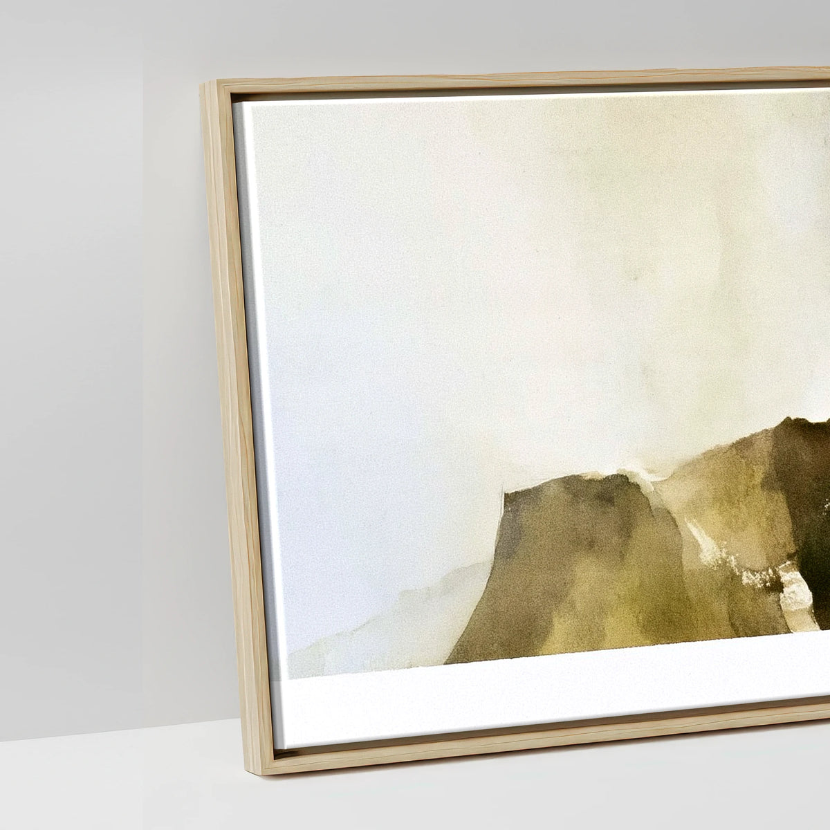 Striding Edge Fell Walker Silhouette - artwork detail in a natural float frame