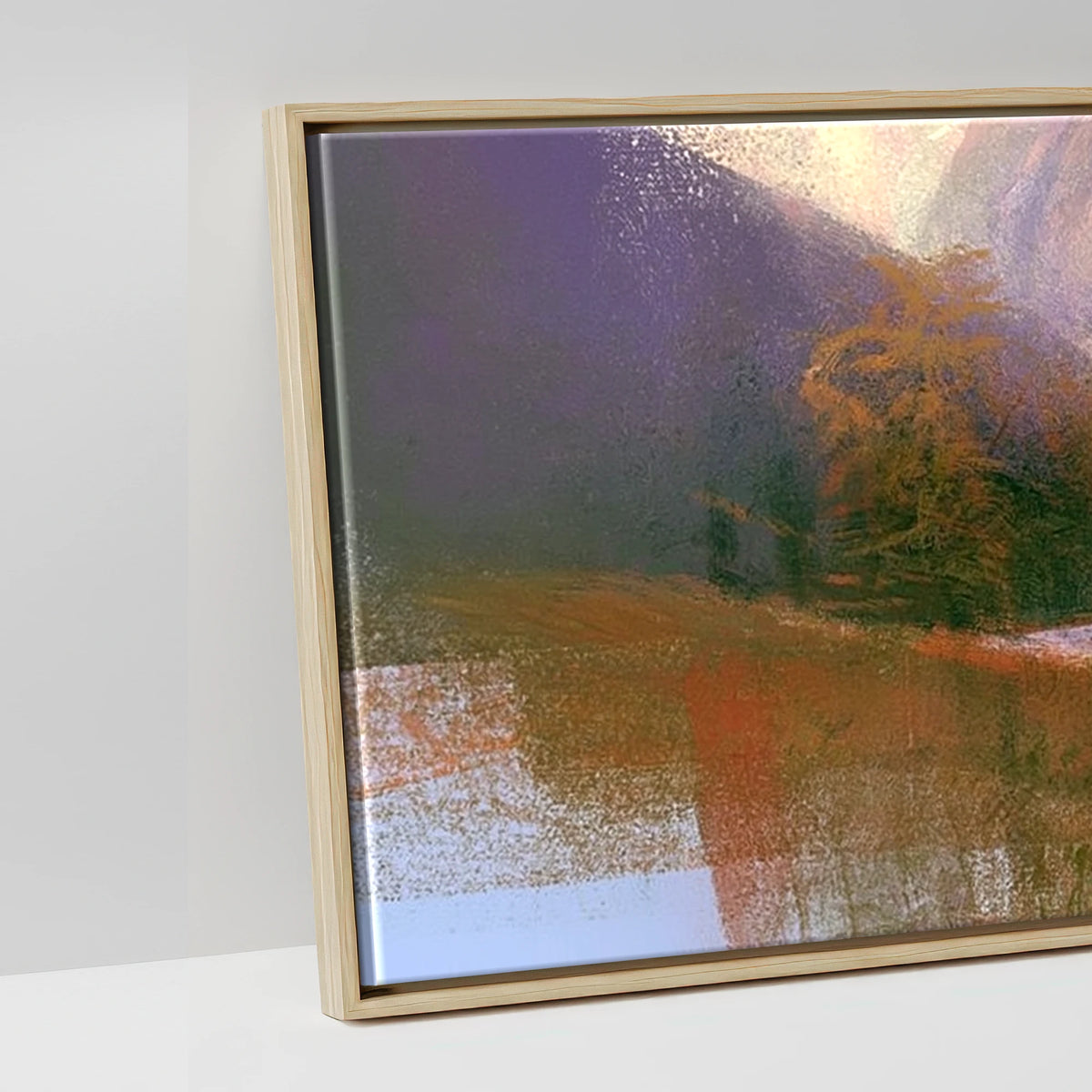 Autumn Light on Blea Tarn - artwork detail in a natural float frame