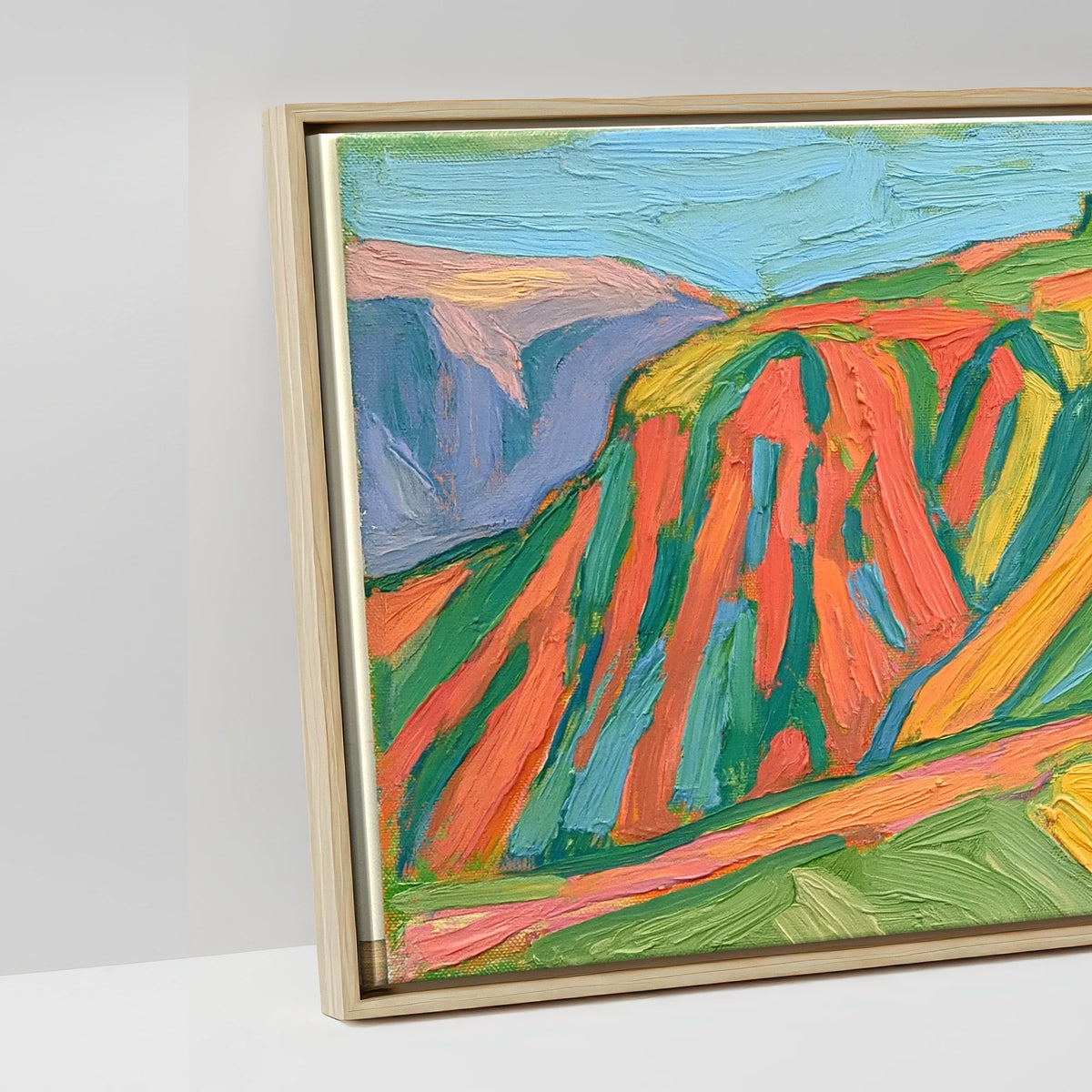 Vivid Striding Edge Helvellyn - artwork detail in a natural float frame