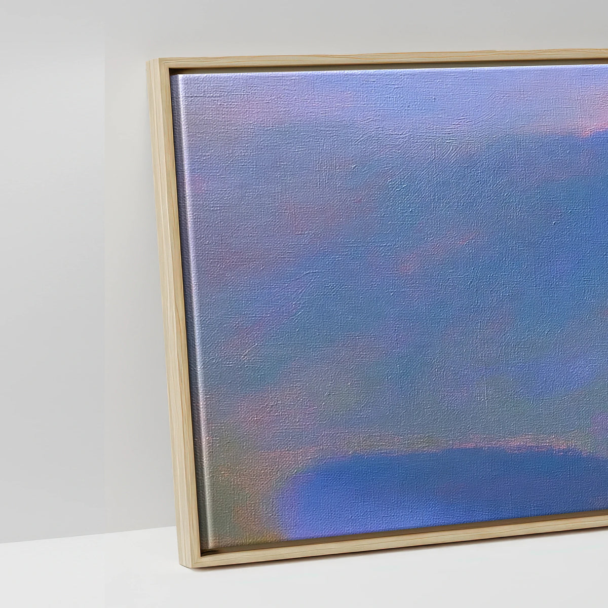 Striding Edge in Pink Twilight - artwork detail in a natural float frame