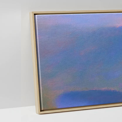 Striding Edge in Pink Twilight - artwork detail in a natural float frame