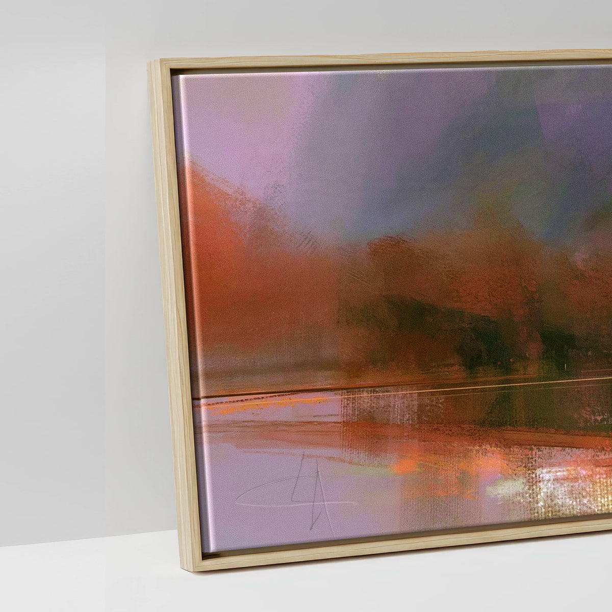 Fleetwith Pike in Warm Light - artwork detail in a natural float frame