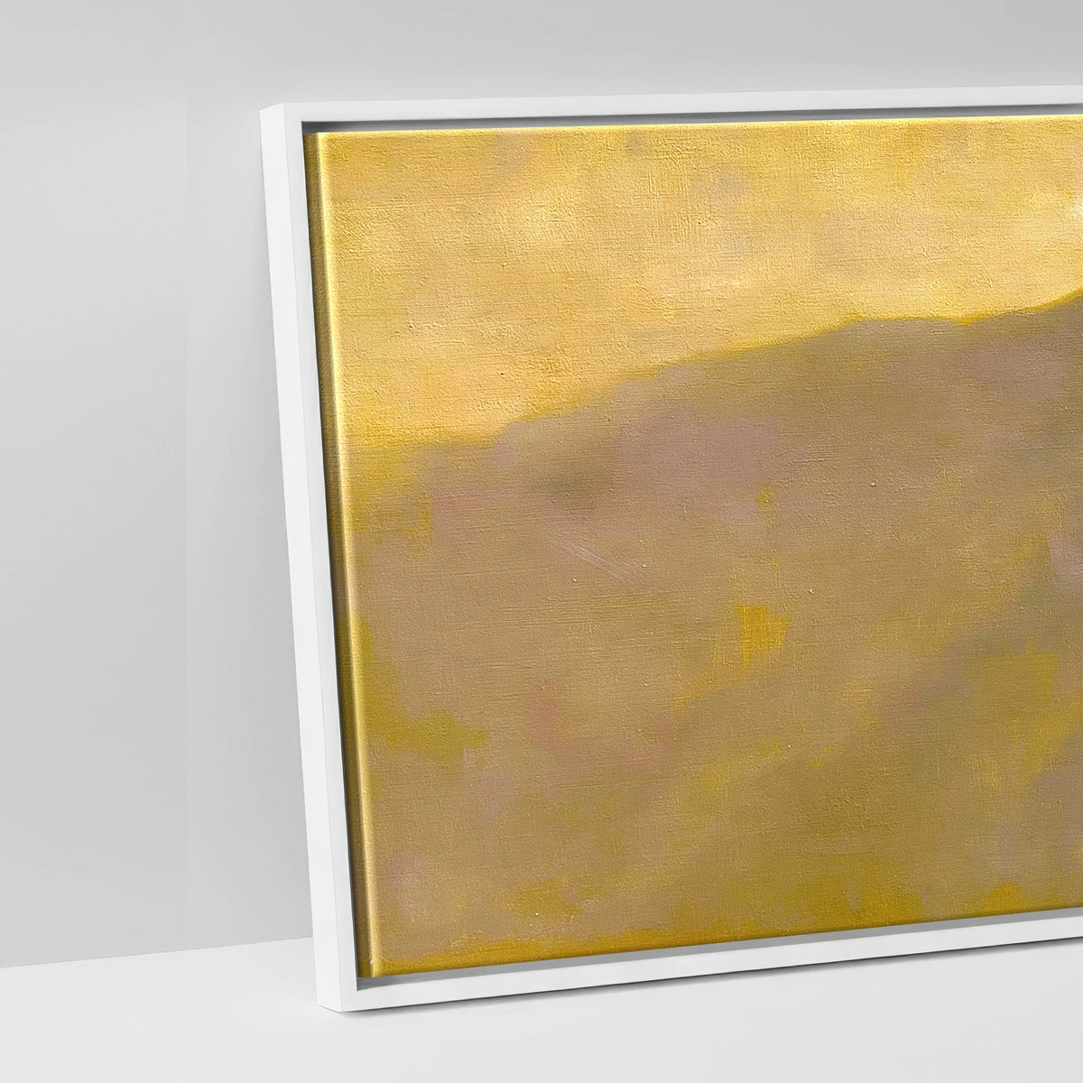 Striding Edge Walker in Golden Light - artwork detail in a white float frame