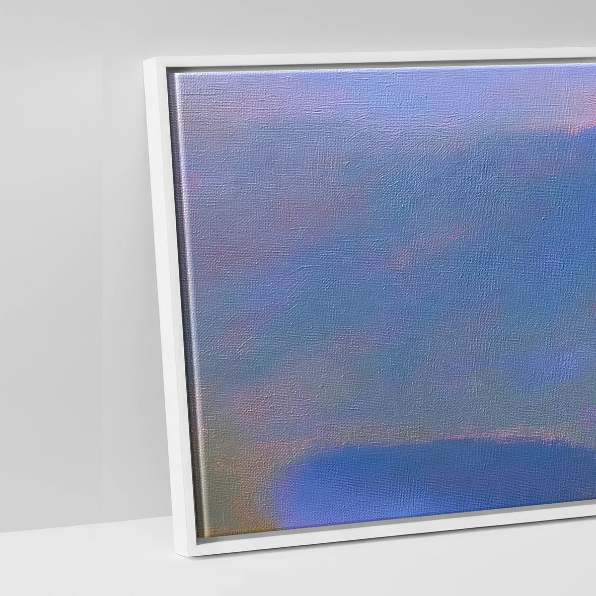 Striding Edge in Pink Twilight - artwork detail in a white float frame