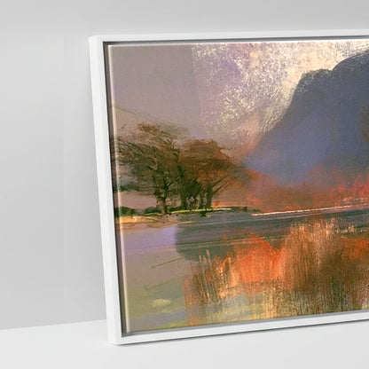 Violet Fells Above Buttermere - artwork detail in a white float frame