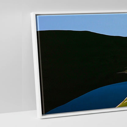 Dramatic Shadows on Striding Edge Helvellyn - artwork detail in a white float frame