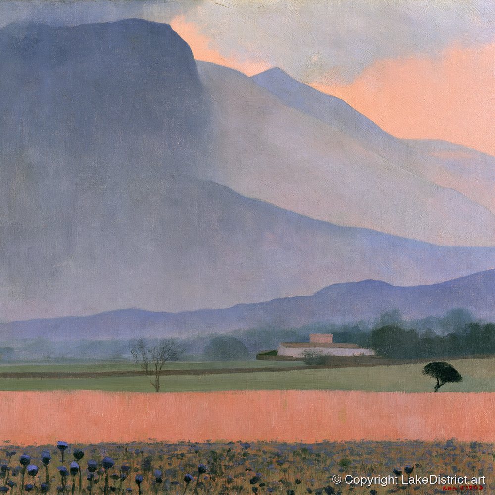 Passing Storm Over Slate Fells - lake district sky art print and canvas by Alistair Thorne A.I