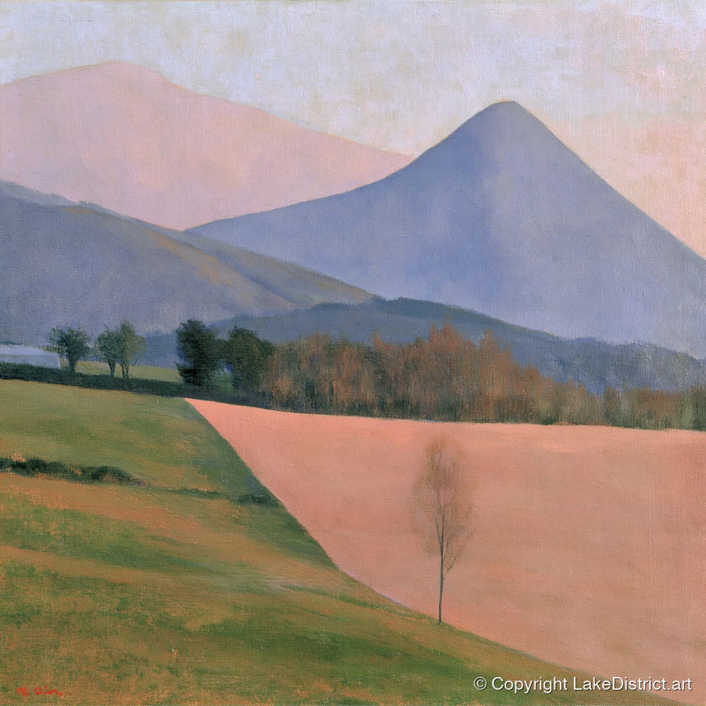 Pastel Fells and Green Valley - lake district valley art print and canvas by Alistair Thorne A.I