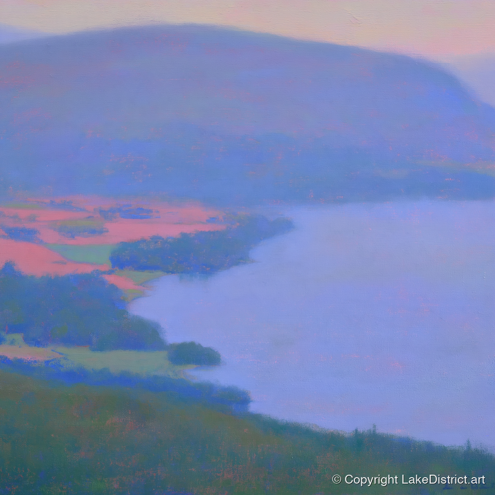 Pastel Skies Over Bassenthwaite Lake - lake district lake art print and canvas by Theodore Vance A.I