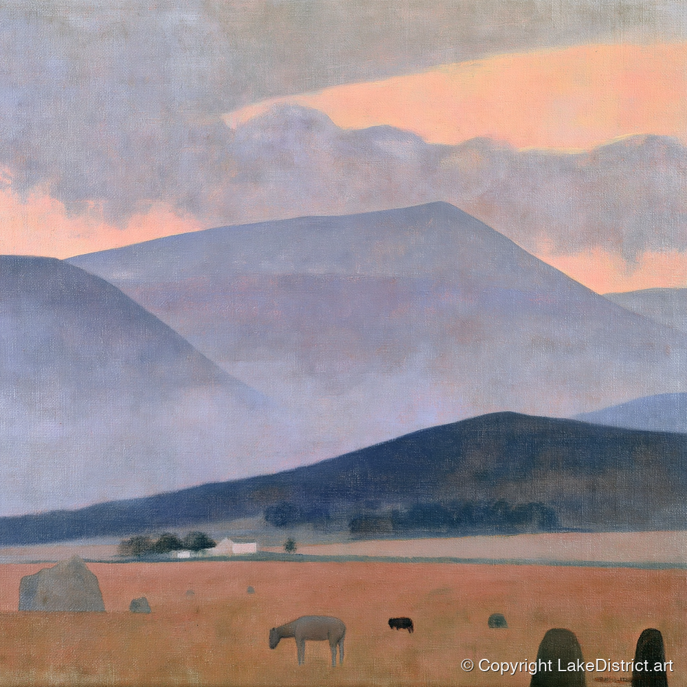 Pastel Storm Over the Fells - lake district sky art print and canvas by Alistair Thorne A.I
