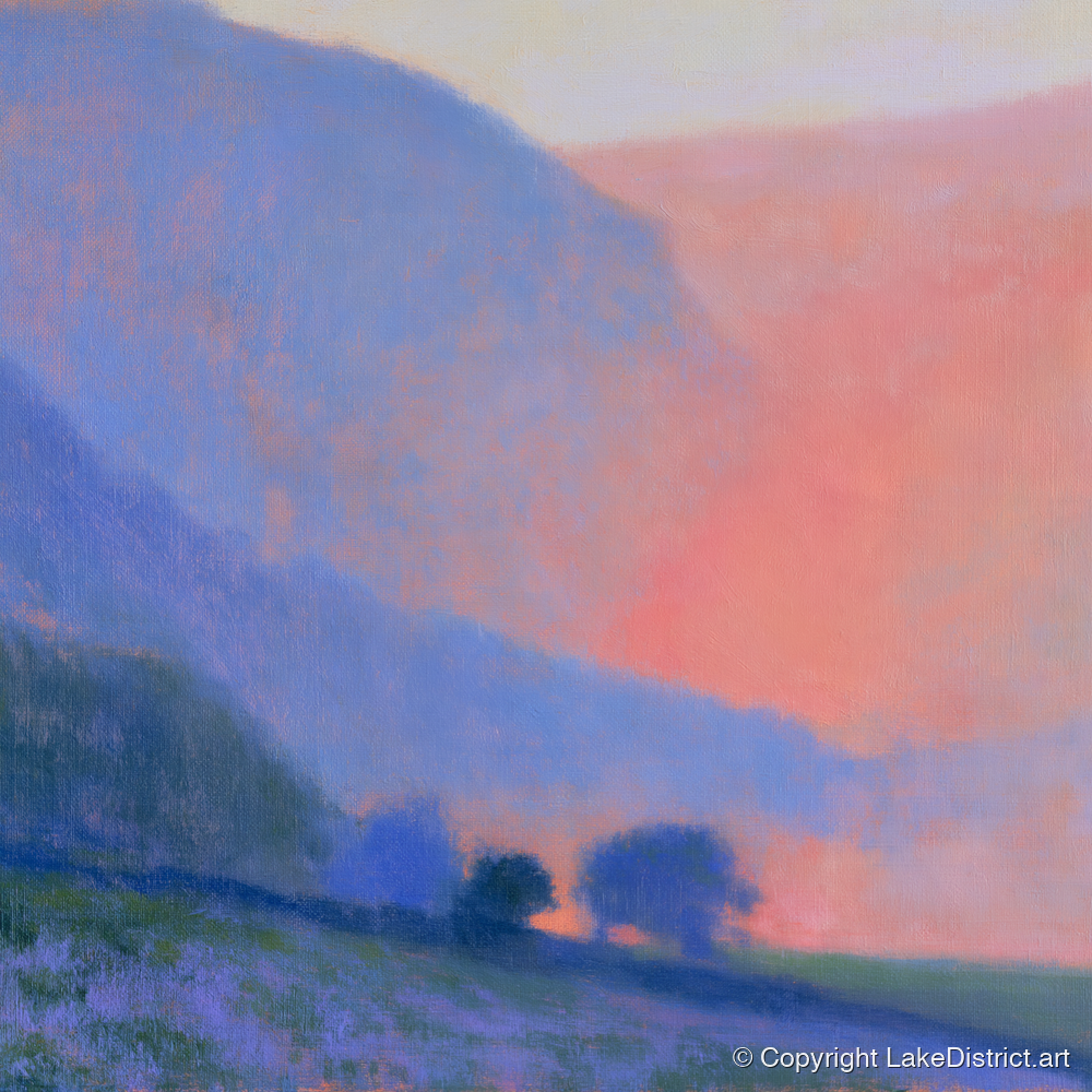 Post-Rain Glow Over the Fells - lake district sky art print and canvas by Theodore Vance A.I