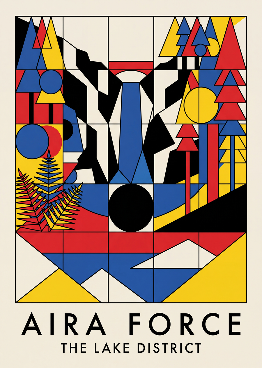Bauhaus Lake District travel poster