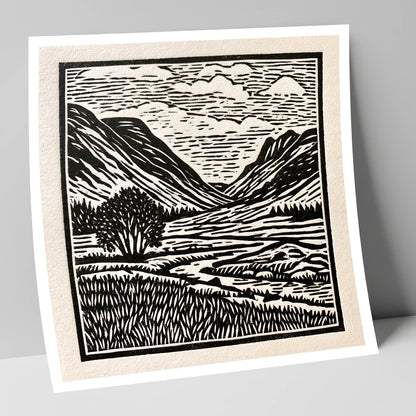 Great Langdale in Stark Contrast lake district valley art print