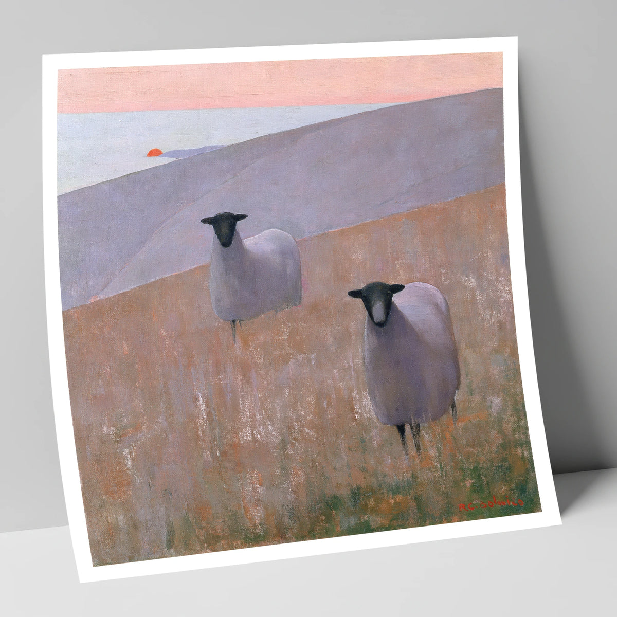 Herdwick Sheep on Lavender Fells lake district wildlife art print