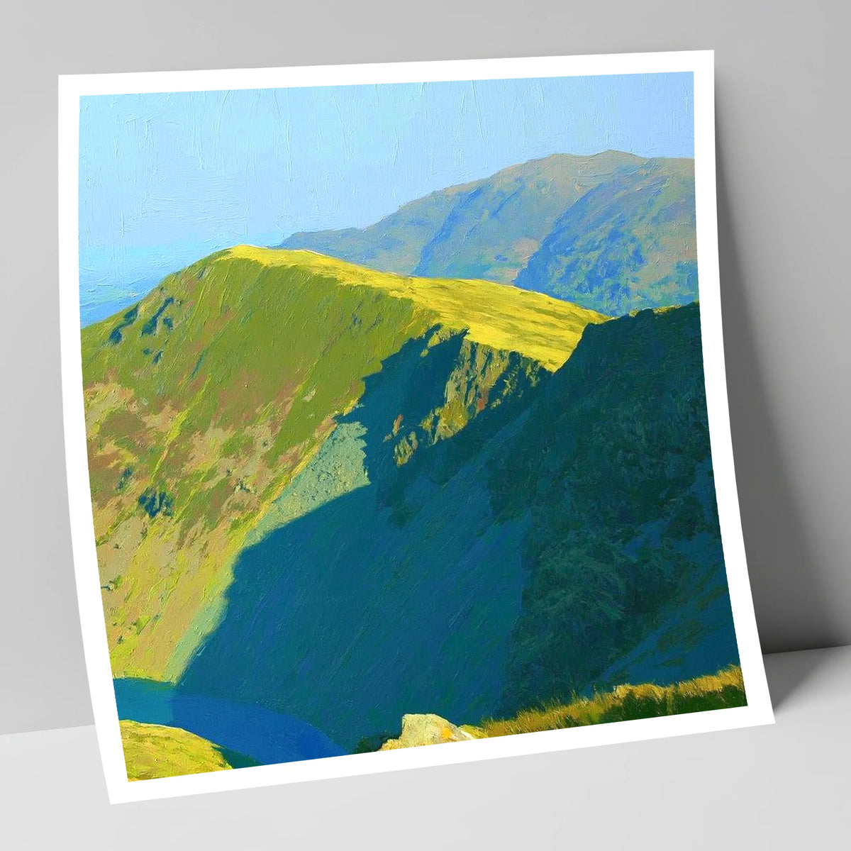 Sunlit Ridge on Middle Dodd lake district fell art print