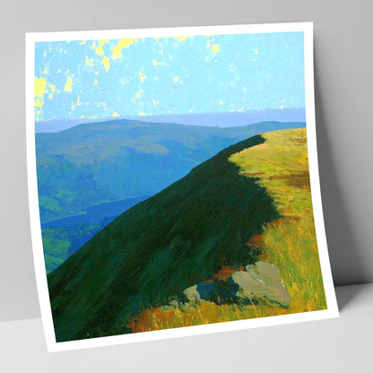 Sunlit Ridge on Sour Howes lake district fell art print