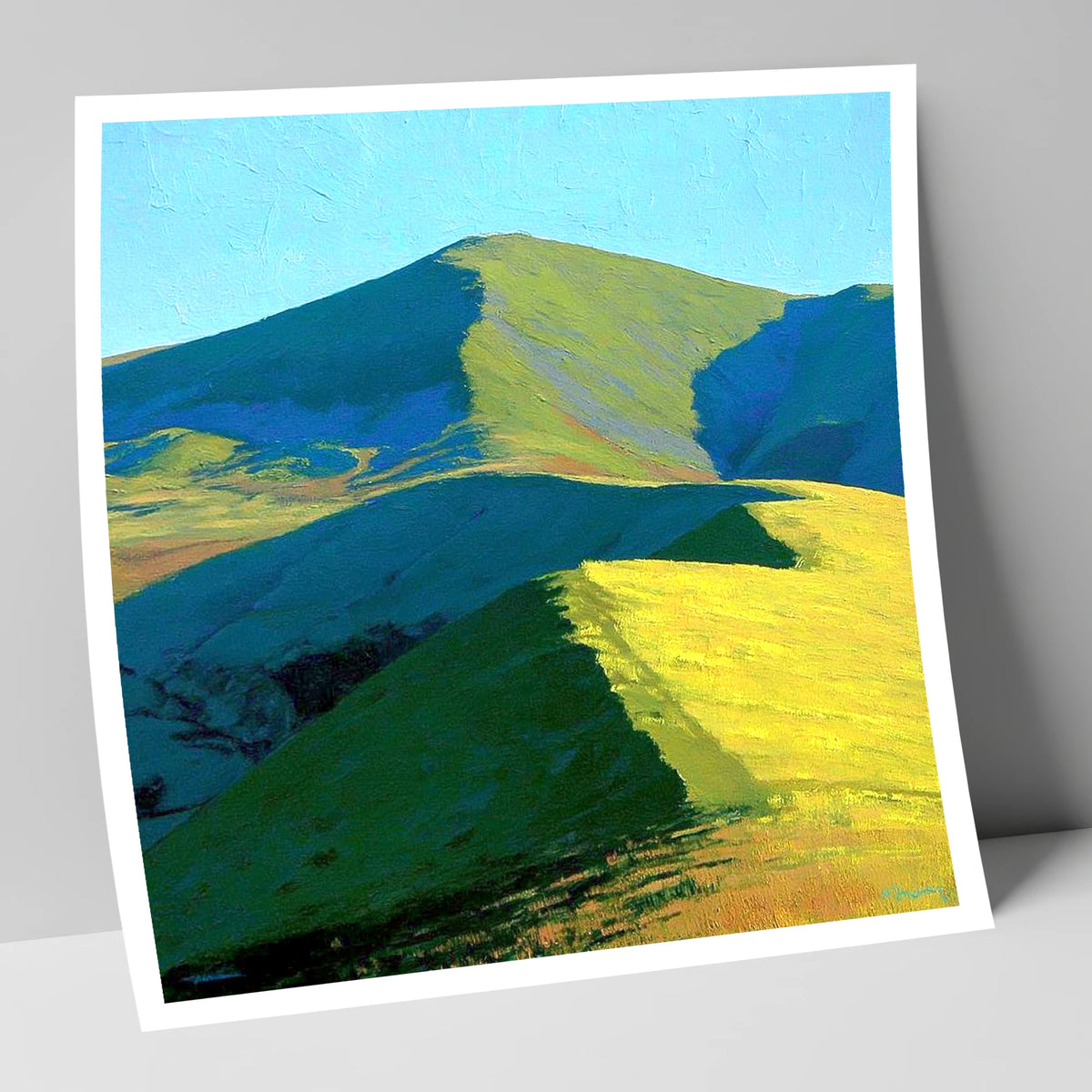 Vibrant Sunlight on Great Cockup lake district fell art print
