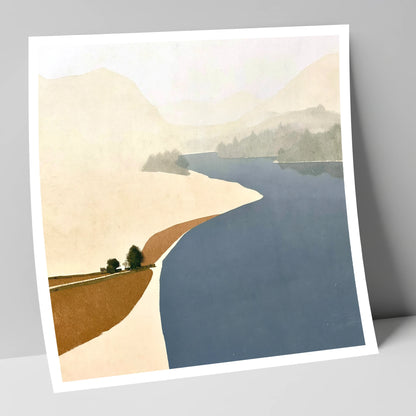 River Derwent Sweeping Shores lake district waterfall art print