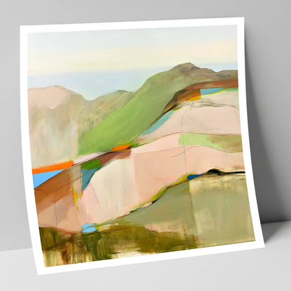 Contemporary Fell Summit View lake district fell art print