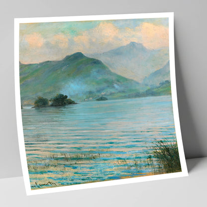 Hazy Catbells Over Derwentwater lake district lake art print